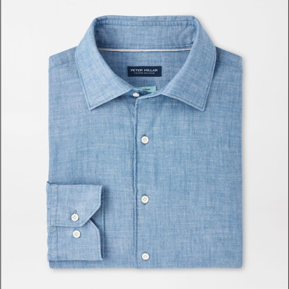 Peter Millar Japanese Selvedge Sport Shirt Size L